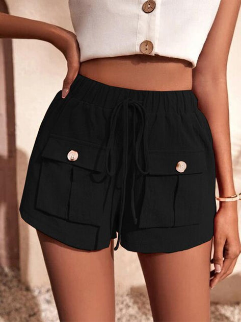 Vetinee Women's Cargo Shorts Trousers Skirt High Waist Baggy Shorts Y2K Vetinee Women's Cargo Shorts Trousers Skirt High Waist Baggy Shorts Y2K