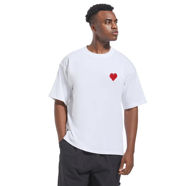Dietrich - T-shirt unisexe avec broderie cœur