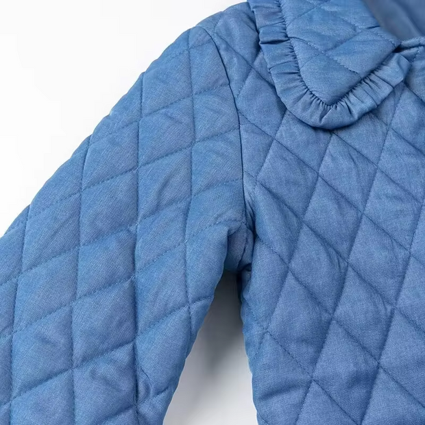 Elsie - Veste ample en coton bleu pour femme