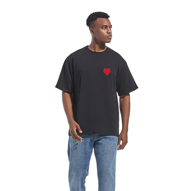 Dietrich - T-shirt unisexe avec broderie cœur