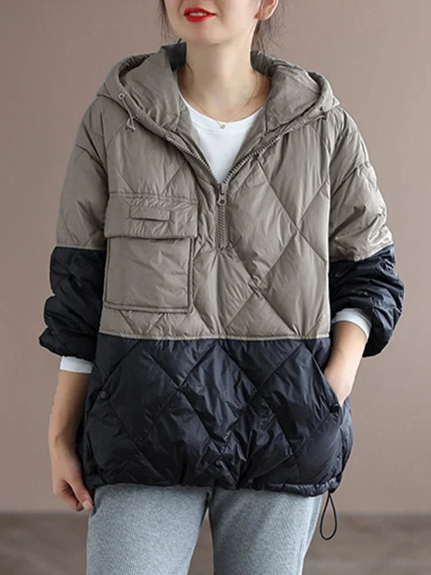 Brunhilde - Modische Steppjacke mit Kontrastdetails