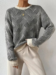 Luisa - Entspannter Pullover mit abstraktem Muster