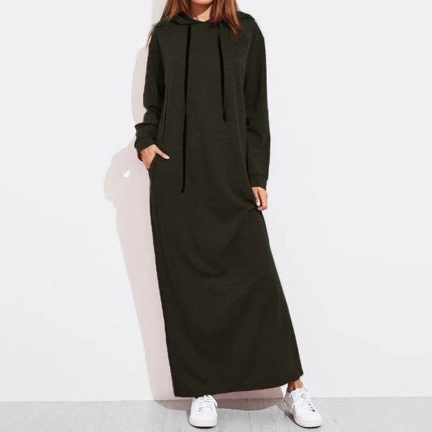 Alexander - Lässiges Maxi-Kleid mit Kapuze