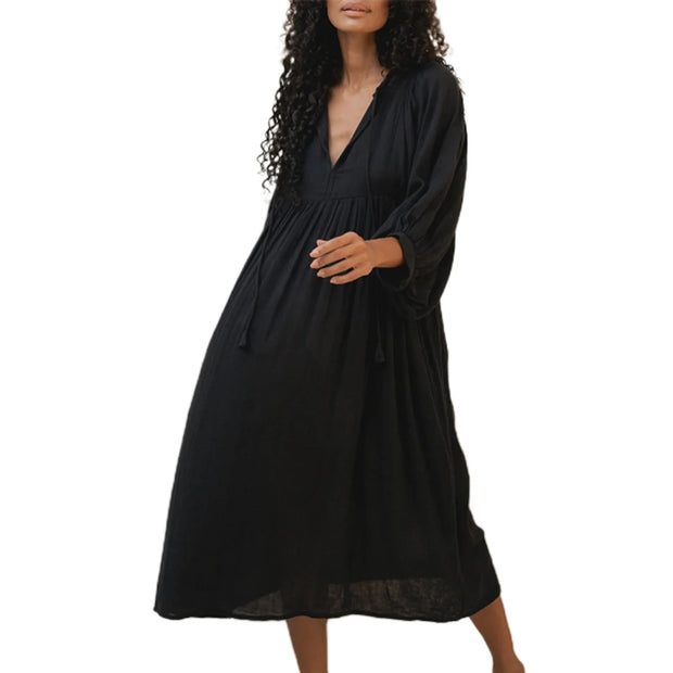 Alessia – Lockeres Boho-Kleid mit V-Ausschnitt