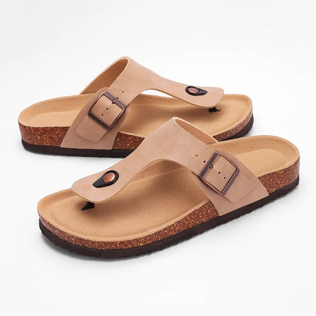 Giselotte - Zehentrenner-Sandalen mit Korksohle