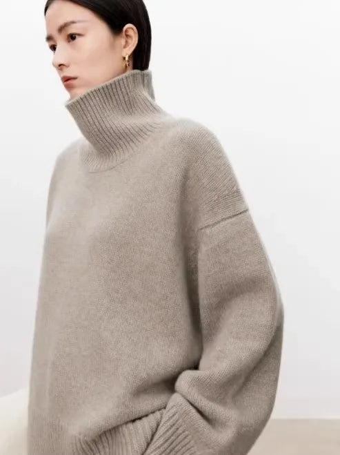 Luisa – gemütlicher gestrickter Midi-Pullover