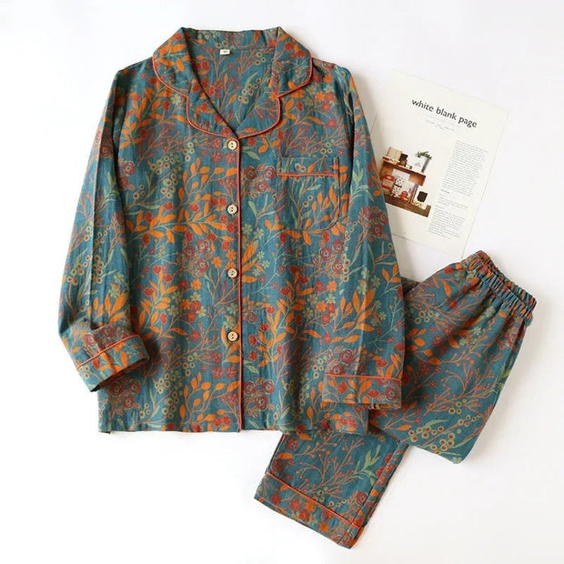 Emma - Blumenmuster Pyjama-Set