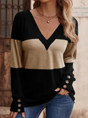 Elisaria – Chemise élégante à col en V