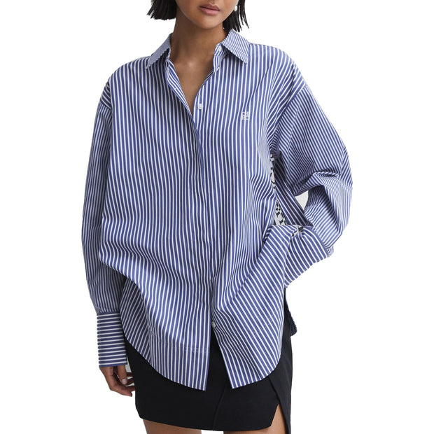 Carwena - Chemisier rayé décontracté au look oversize