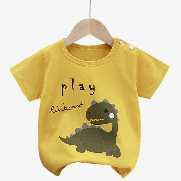 Patrick - T-shirts d'été à manches courtes pour bébé, 100 % coton