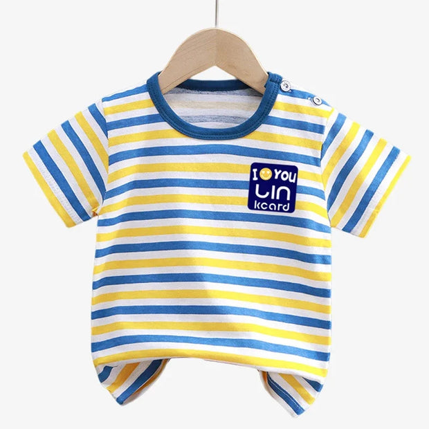 Patrick - T-shirts d'été à manches courtes pour bébé, 100 % coton