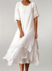 Mia - einfarbiges Maxikleid