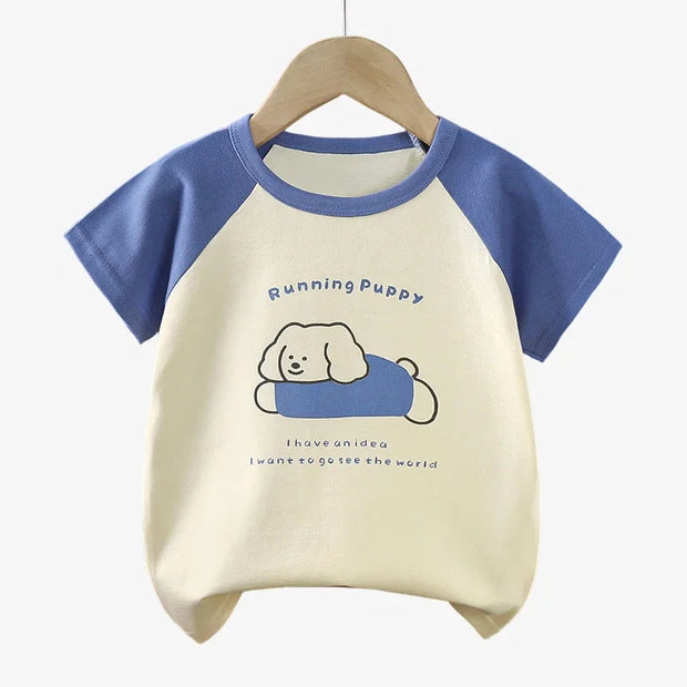 Patrick - T-shirts d'été à manches courtes pour bébé, 100 % coton