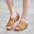 Giselotte - Bestickte Komfort-Sandalen mit Keilsohle