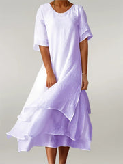 Mia - einfarbiges Maxikleid