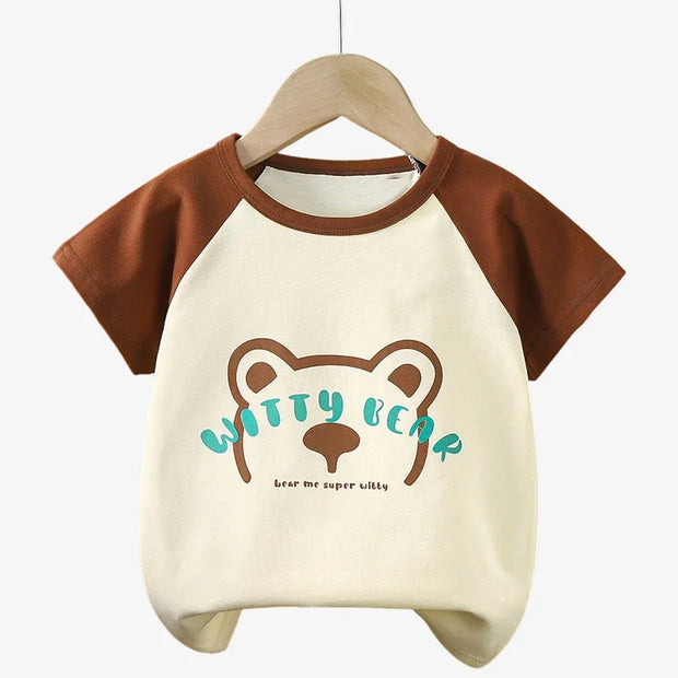 Patrick - T-shirts d'été à manches courtes pour bébé, 100 % coton