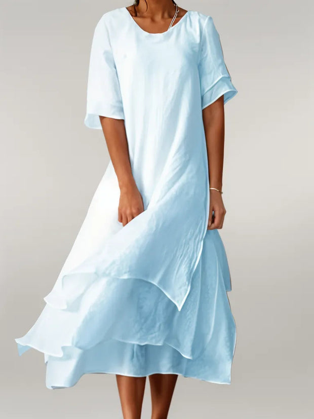 Mia - einfarbiges Maxikleid