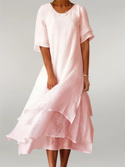 Mia - einfarbiges Maxikleid