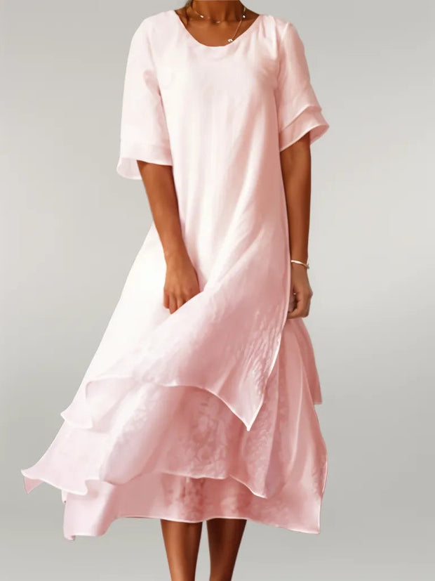 Mia - einfarbiges Maxikleid