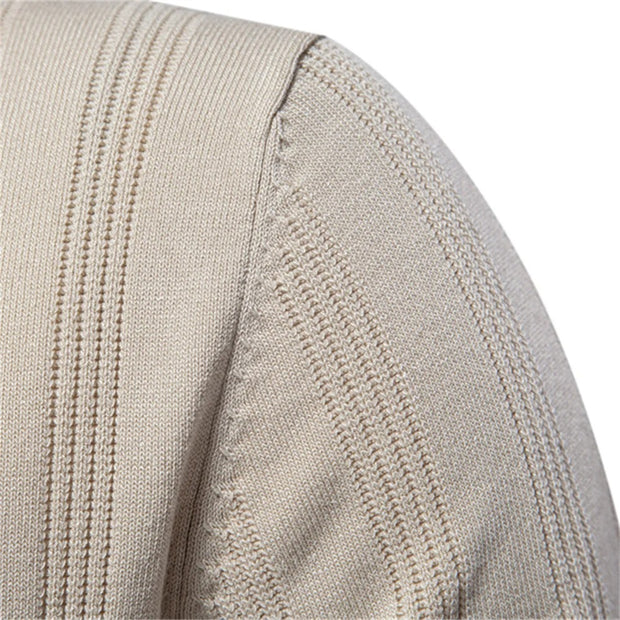 Jorven - Strukturiertes Poloshirt mit Retro-Streifen