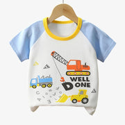 Patrick - T-shirts d'été à manches courtes pour bébé, 100 % coton