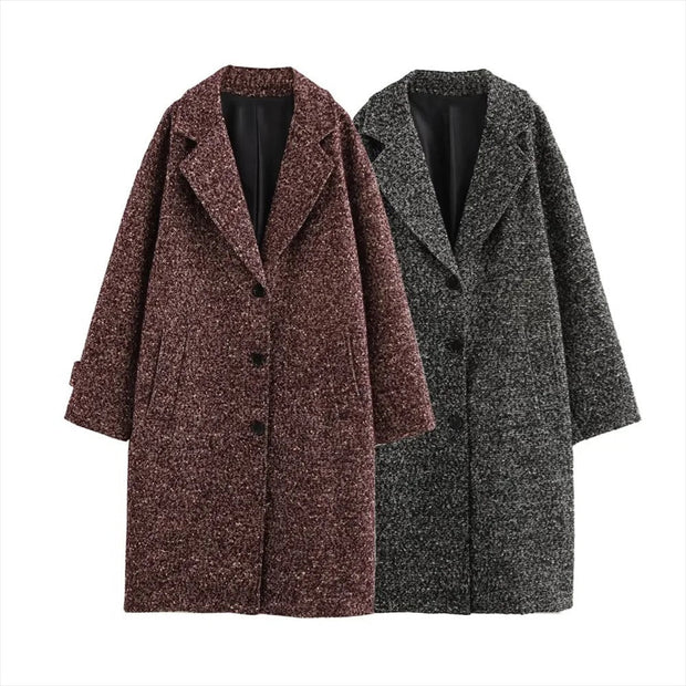 Felix – Manteau long en laine à la coupe classique