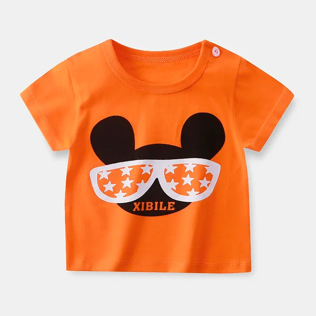 Patrick - T-shirts d'été à manches courtes pour bébé, 100 % coton