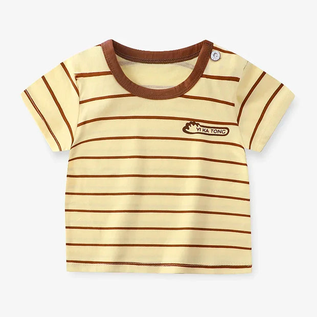 Patrick - T-shirts d'été à manches courtes pour bébé, 100 % coton