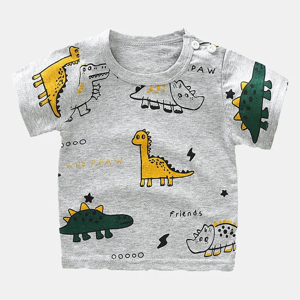 Patrick - T-shirts d'été à manches courtes pour bébé, 100 % coton