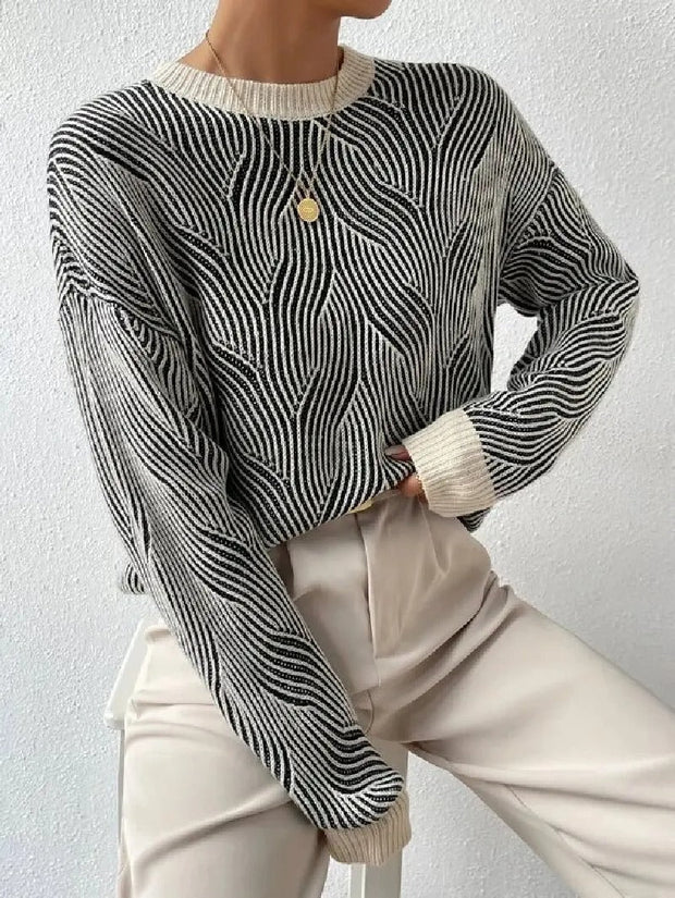 Luisa - Entspannter Pullover mit abstraktem Muster