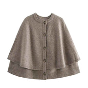 Edeltraud - Eleganter Knopf-Umhang