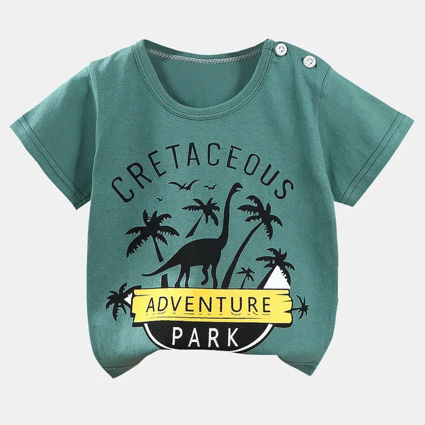 Patrick - T-shirts d'été à manches courtes pour bébé, 100 % coton