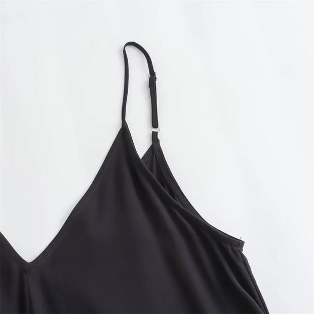 Lena - Robe midi fluide à col en V pour les vacances