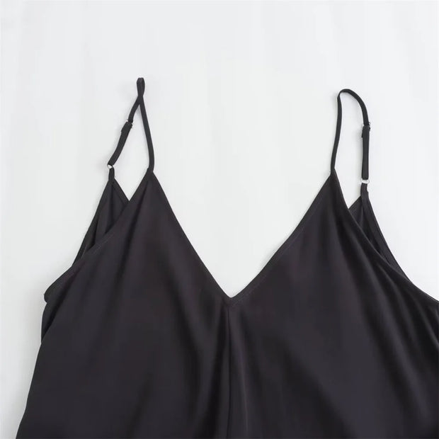 Lena - Robe midi fluide à col en V pour les vacances