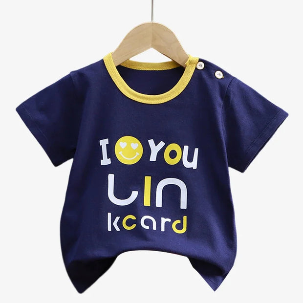 Patrick - T-shirts d'été à manches courtes pour bébé, 100 % coton