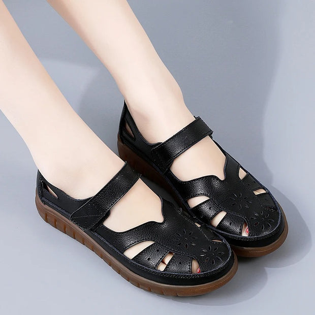 Korvalie - Bequeme Sommerschuhe mit Klettverschluss