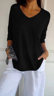 Mia - Oversize Shirt mit V-Ausschnitt