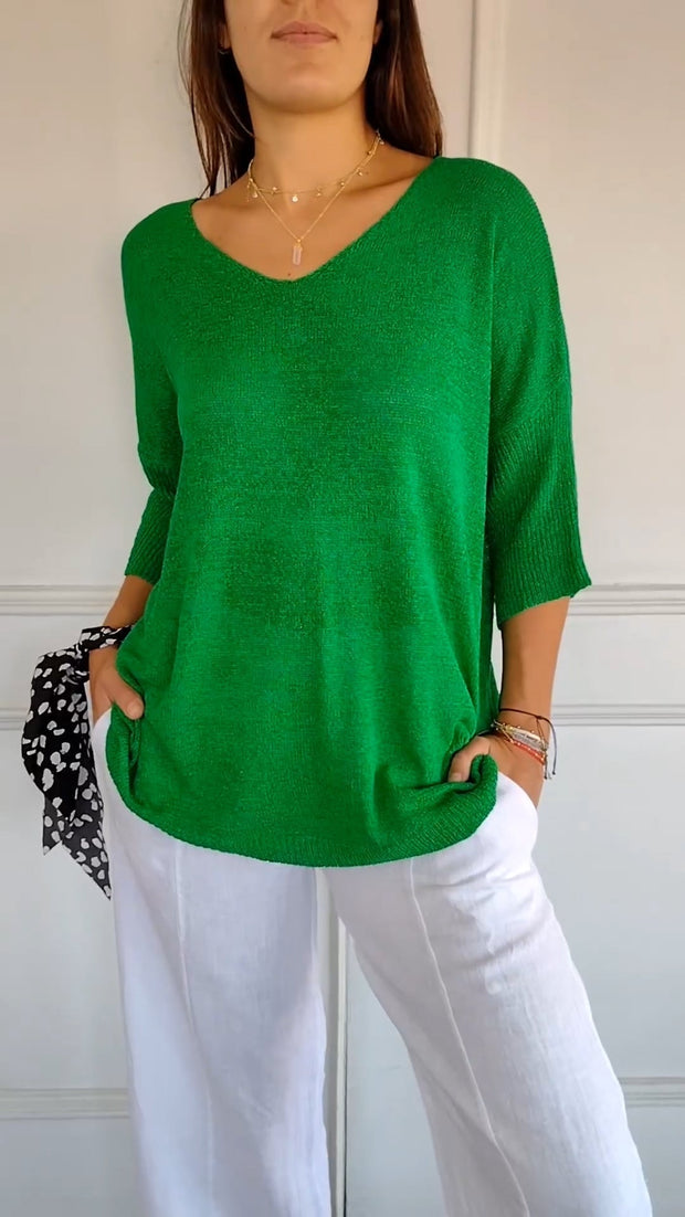Mia - Oversize Shirt mit V-Ausschnitt
