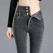 Friedrich – Stylische High-Waist-Jeans mit Fleecefutter
