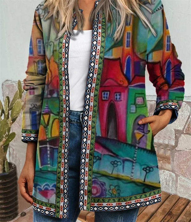 Felix – Boho-Jacke mit farbenfrohem Muster