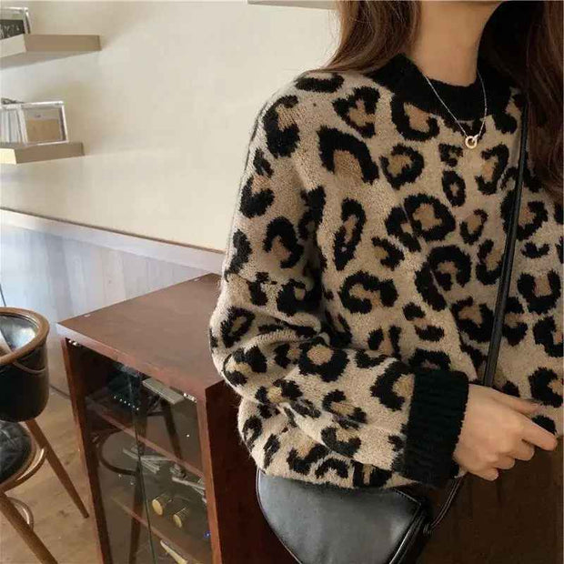 Edeltraud - Gemütlicher Pullover mit Leopardenmuster
