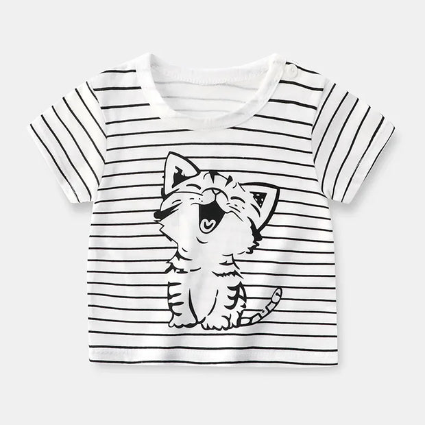 Patrick - T-shirts d'été à manches courtes pour bébé, 100 % coton