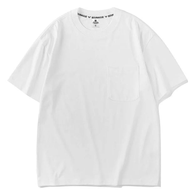 Jorven - Lockeres T-Shirt mit Brusttasche