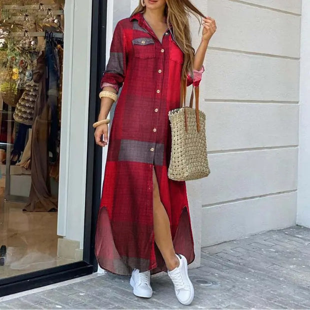 Magdalena – Robe chemise en jean décontractée