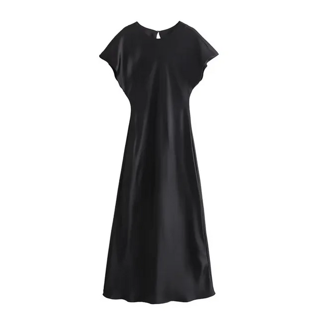 Lena - Robe midi élégante en satin