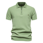 Jorven - Strukturiertes Poloshirt mit Retro-Streifen