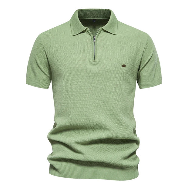Jorven - Strukturiertes Poloshirt mit Retro-Streifen