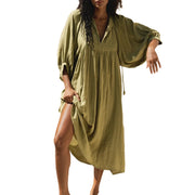 Alessia – Lockeres Boho-Kleid mit V-Ausschnitt