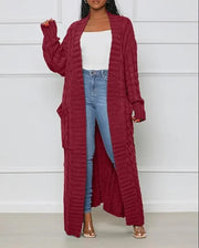 Elisaria - Élégant cardigan en maille ouvert sur le devant