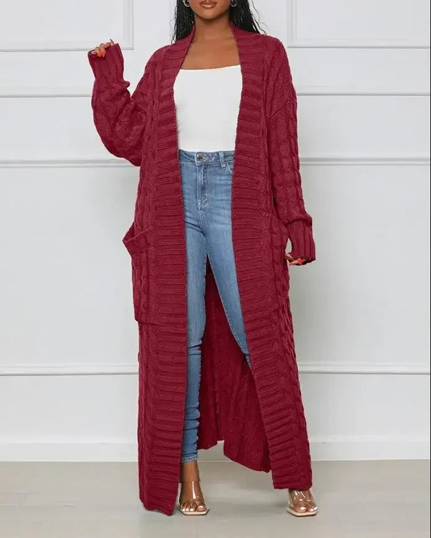 Elisaria - Élégant cardigan en maille ouvert sur le devant